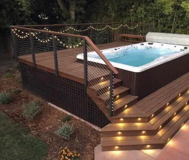 Underground pool deck skirting ideas