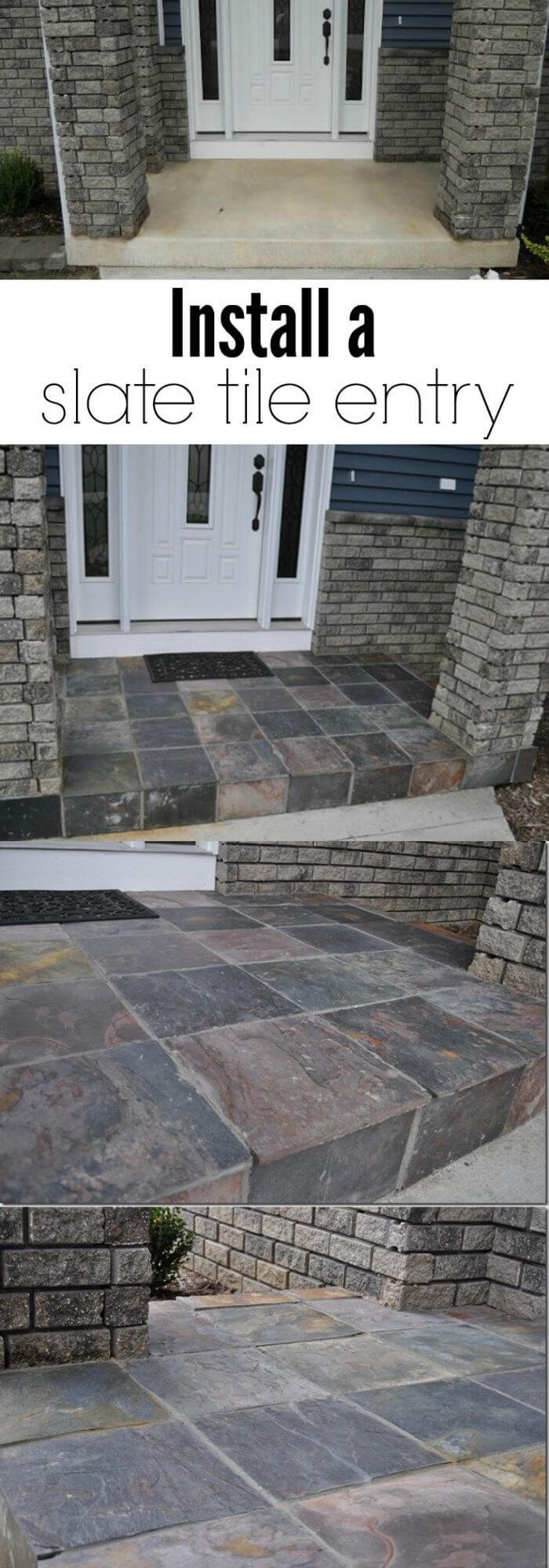 Outdoor slate tile