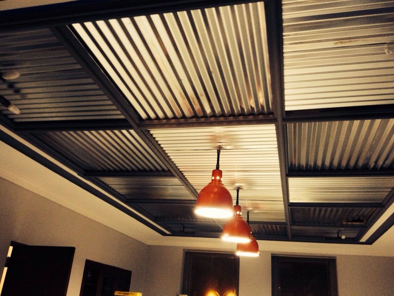 8) Corrugated Metal Ceiling