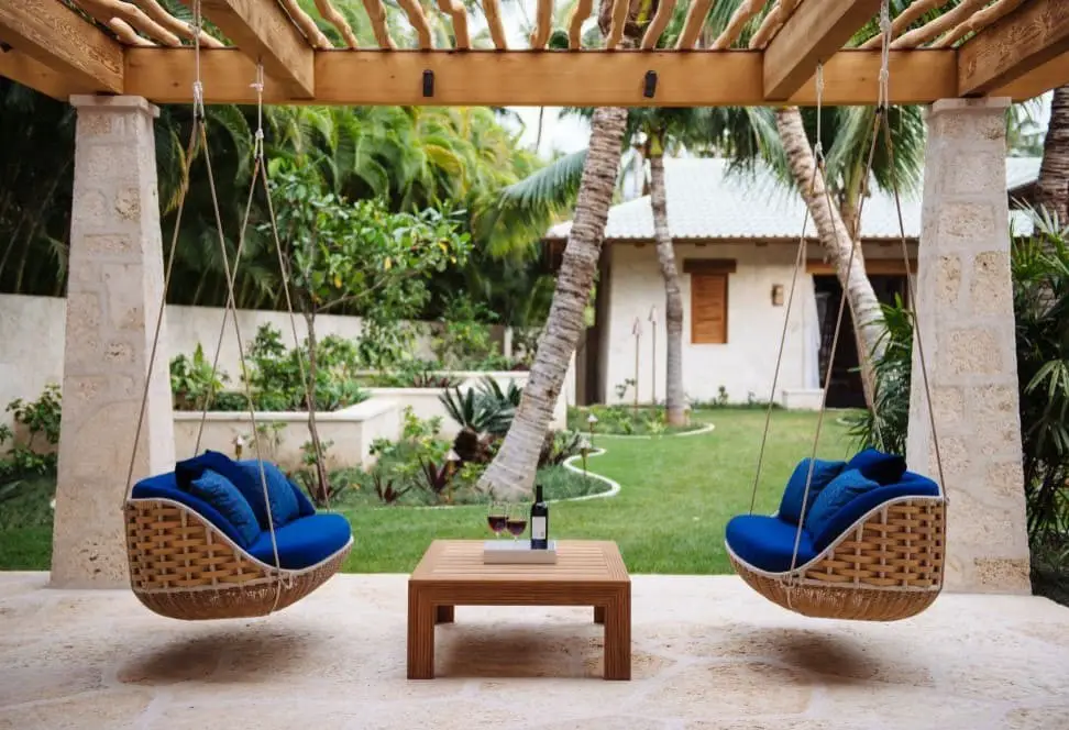 Pergola with Swing Chairs