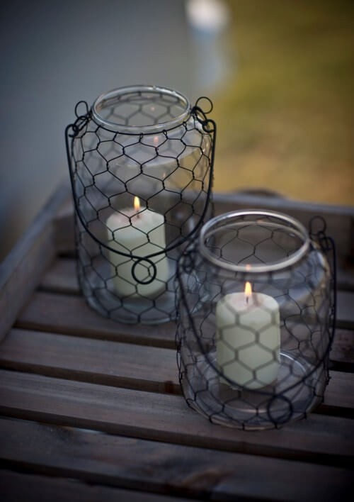 Hanging candle jars