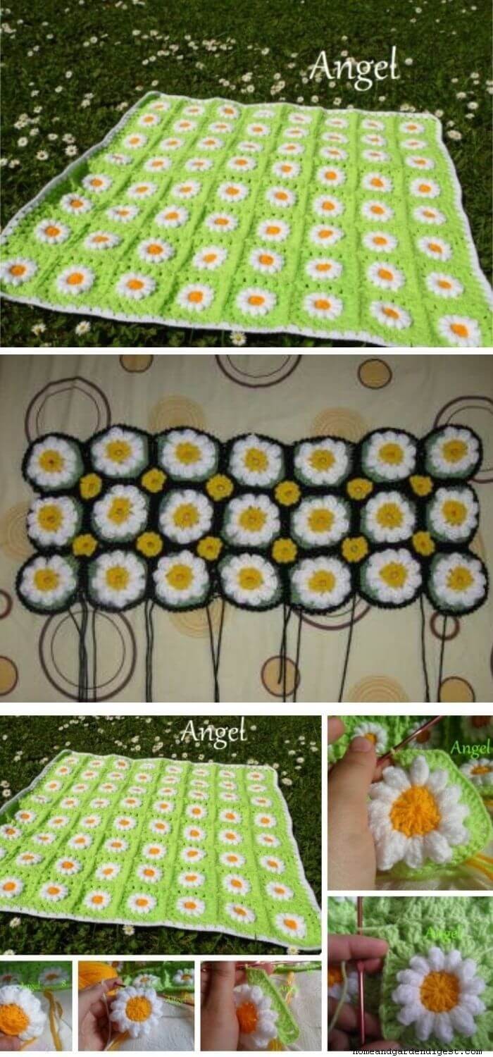 Field of daisy blanket