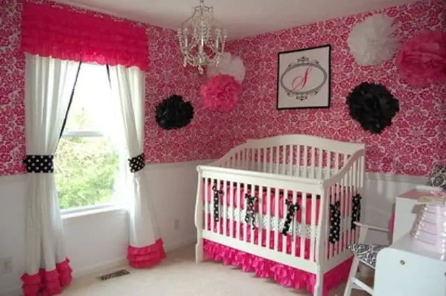 Girl Nursery Bedding with Impressive Pink Décor