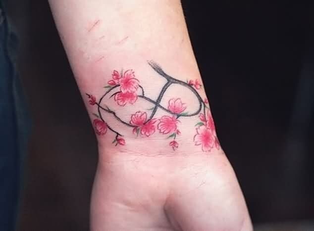 Flower infinity tattoo