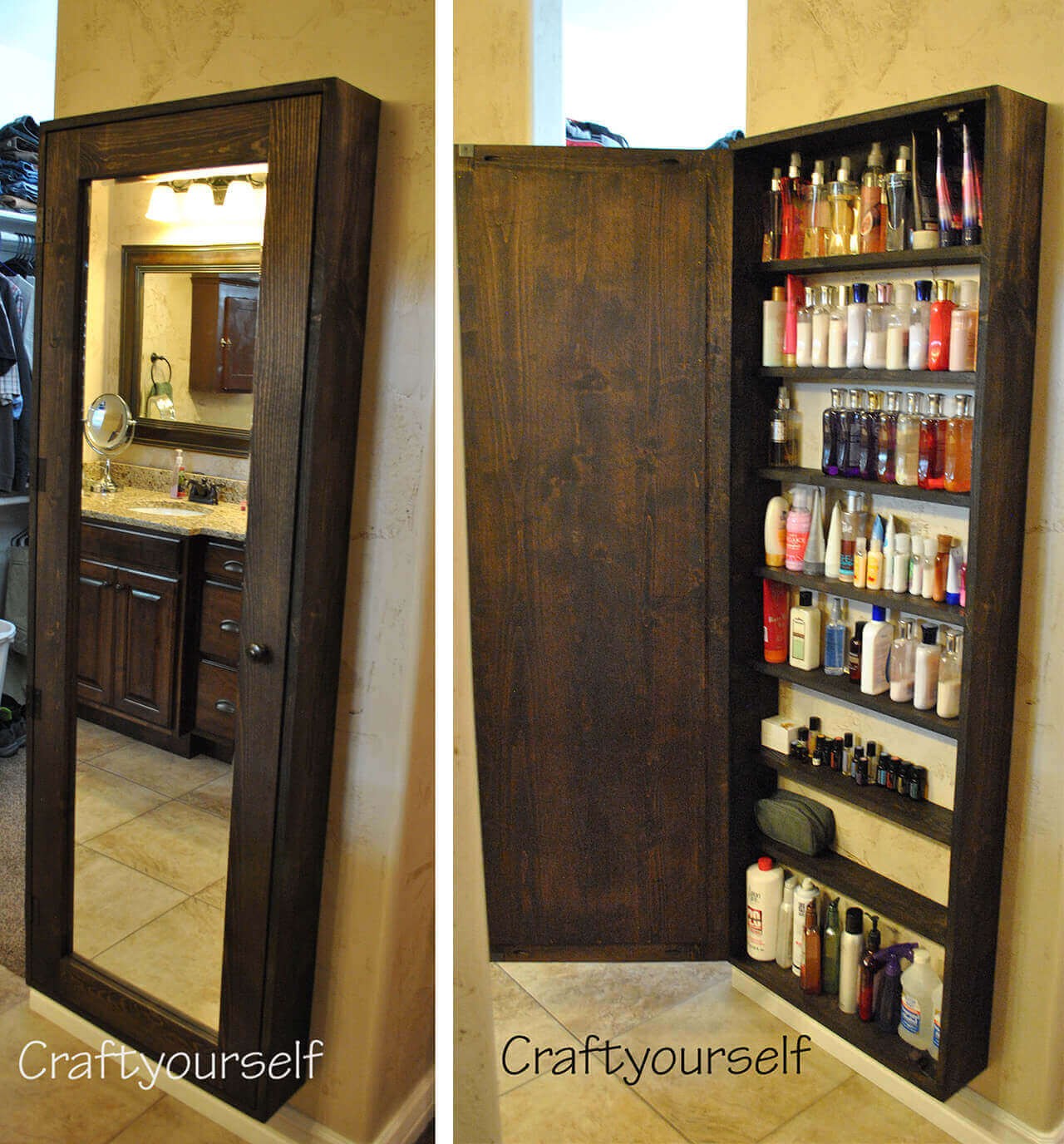 DIY Bathroom Cabinet with Mirror