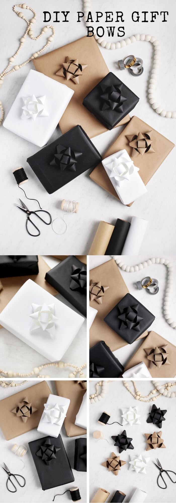 #1. DIY Paper Gift Bows Ideas