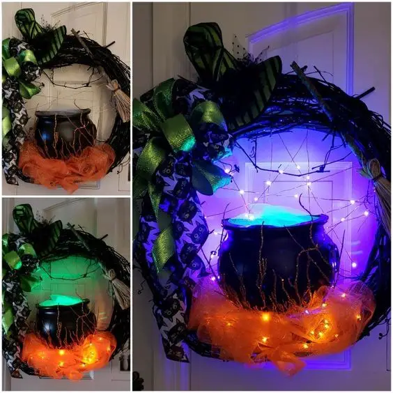 #15. Witch Cauldron Wreath