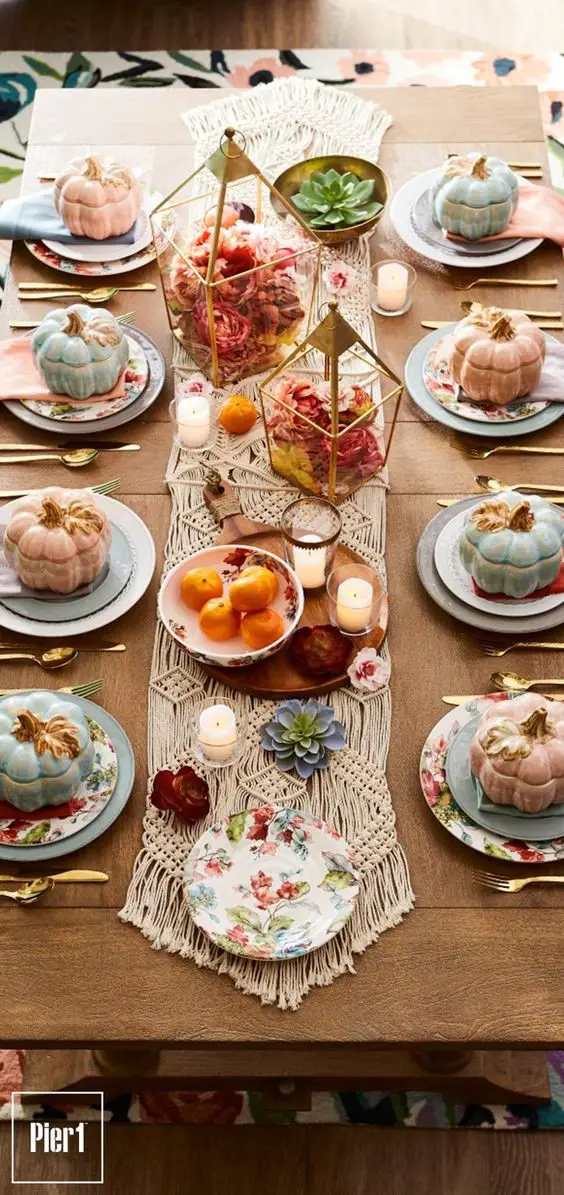 Boho Thanksgiving Tablescape