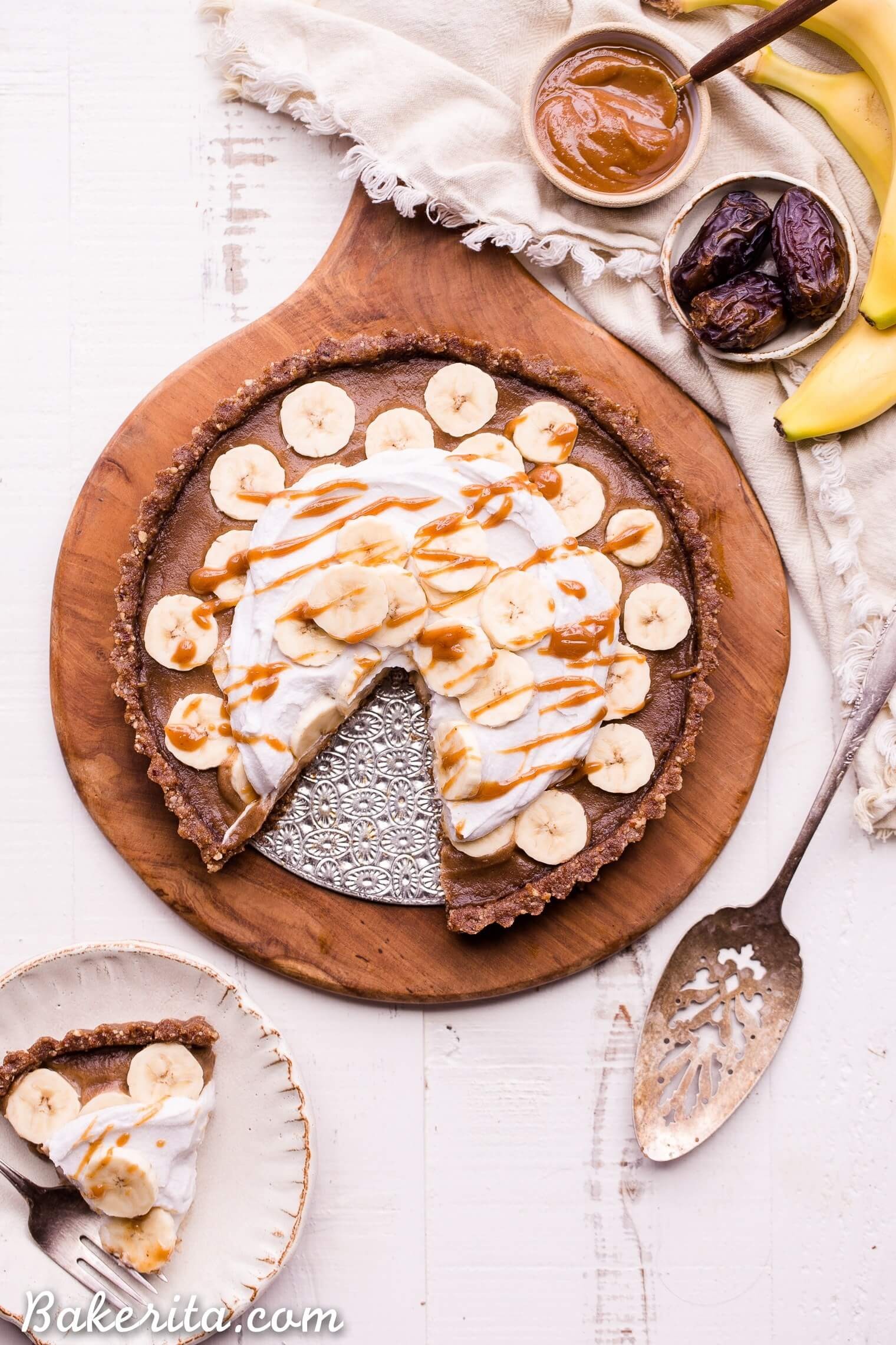 No Bake Banana Caramel Tart