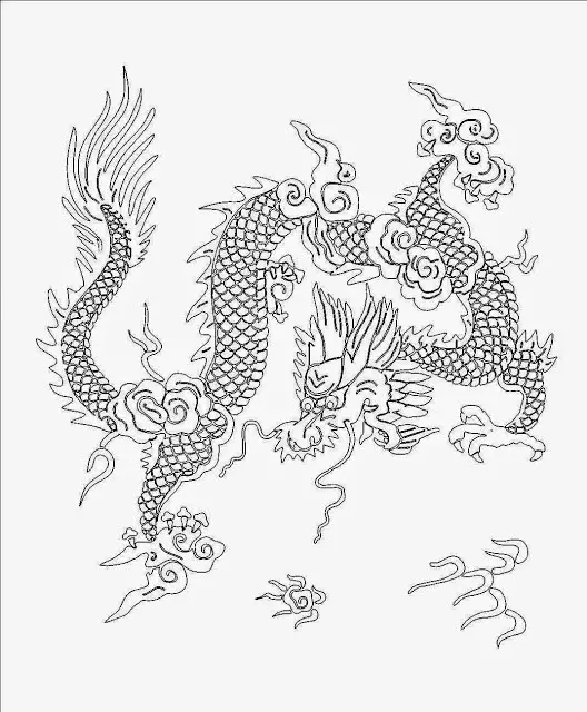 Chinese dragon drawings