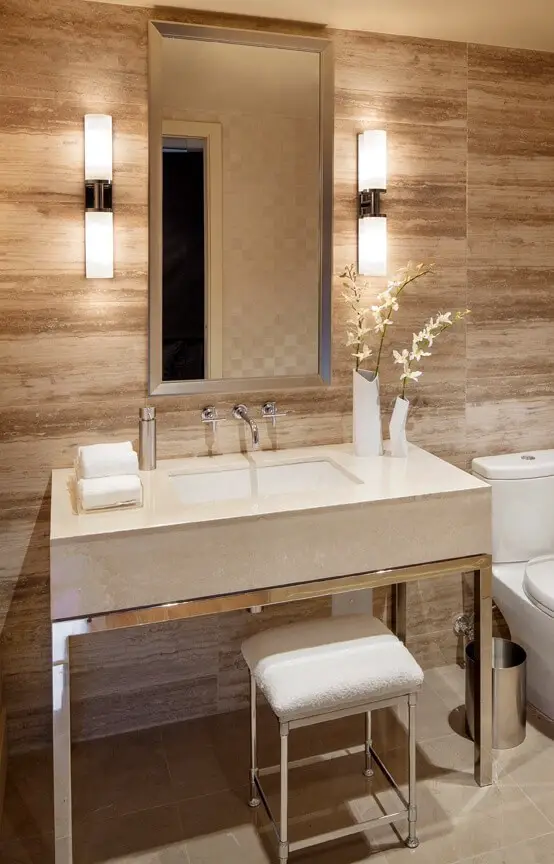 Use Lighting to Increase Space in a Small Bathroom