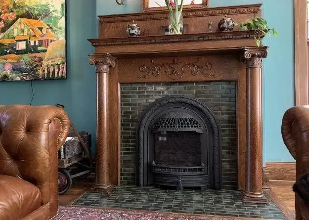 Victorian fireplace hearth tile ideas