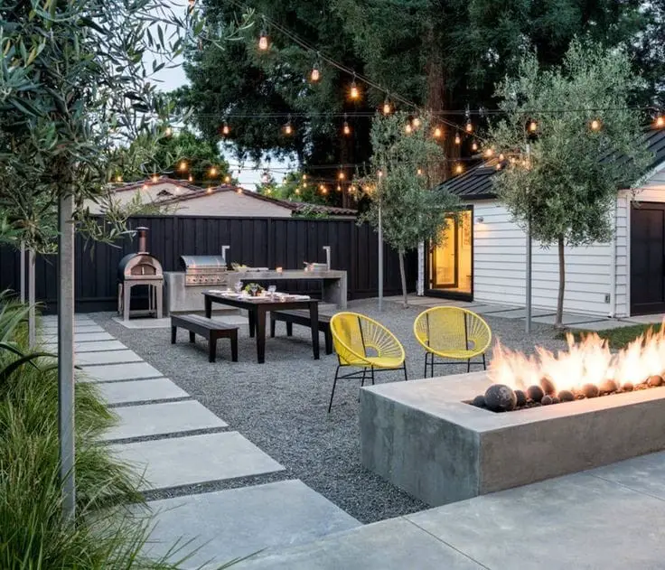 Outdoor setting and a patio