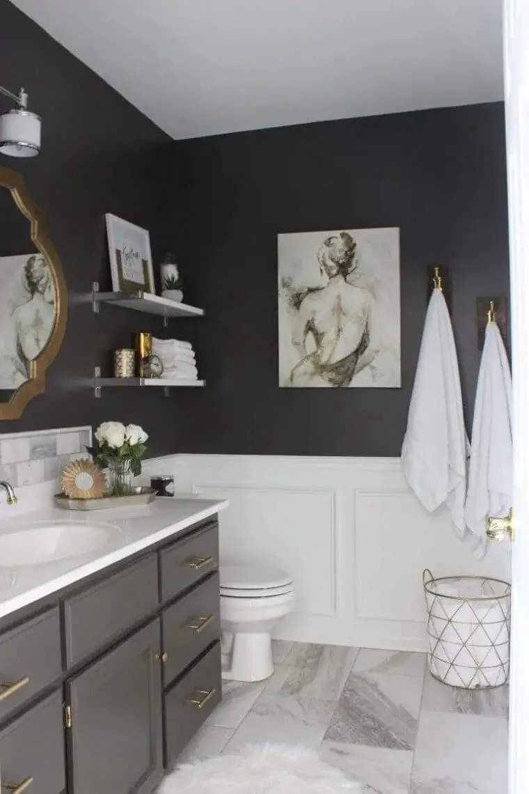 Sexy Grey Master Bathroom