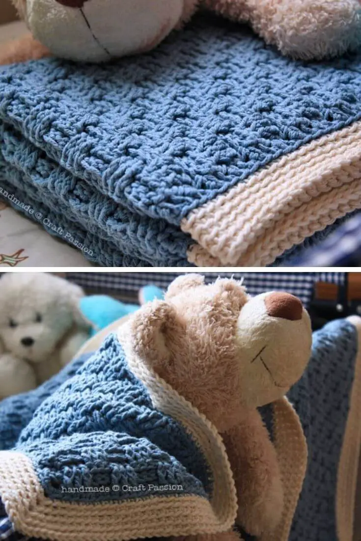 The Basketweave baby blanket