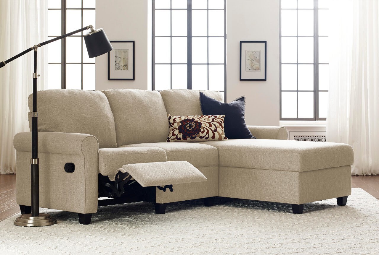 Serta Copenhagen Reclining Sectional Sofa with right storage Chaise