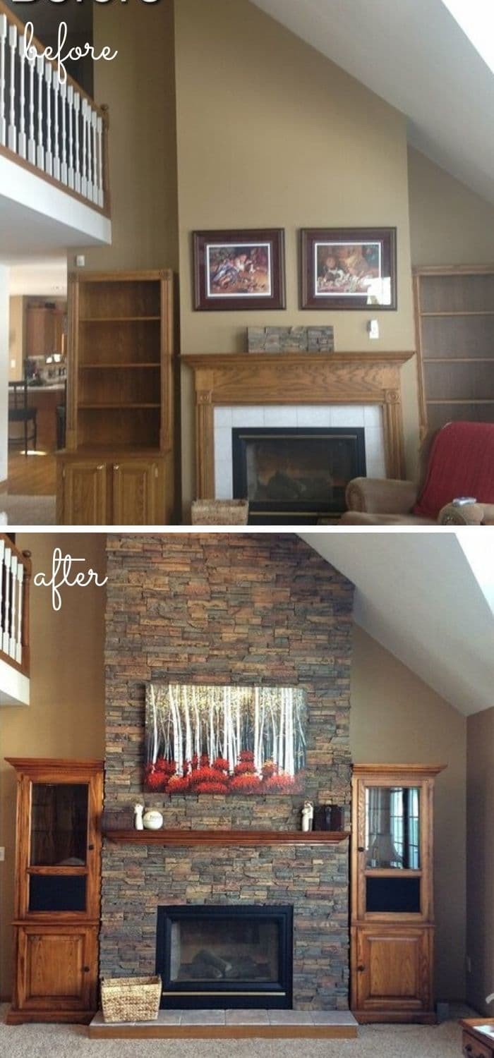 Modern fireplace remodel