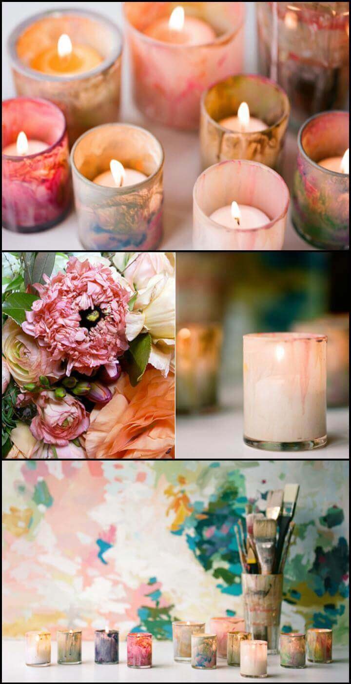 Pretty Painted Votives