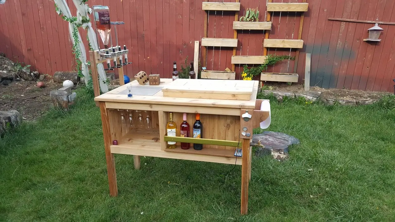 A Backyard with a Budget Mini Bar