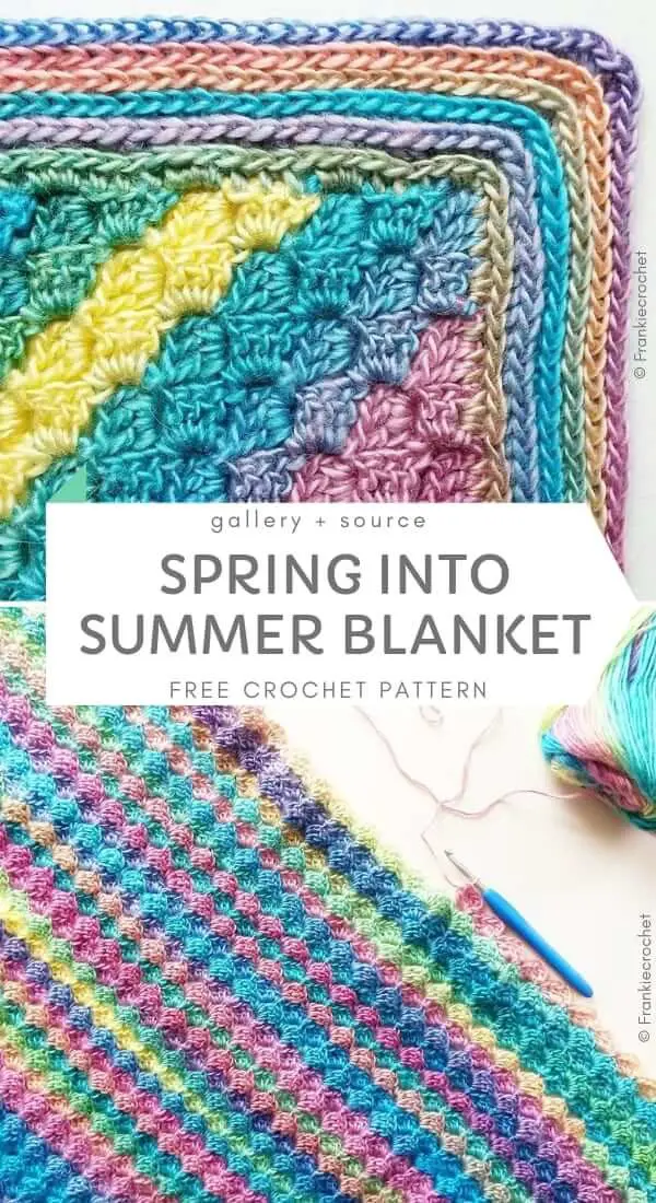 Crochet spring into Summer Rainbow Blanket