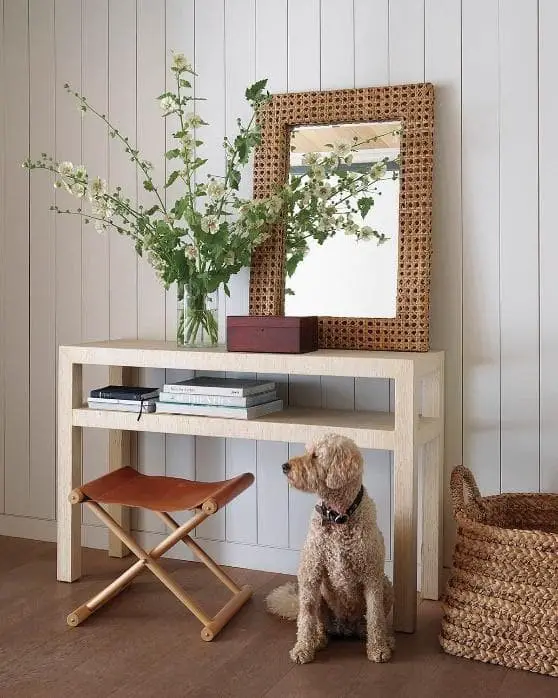 A beach themed entry table