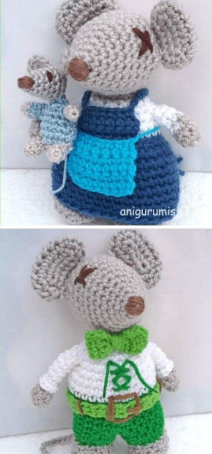 Mouse Ratona Amigurumi