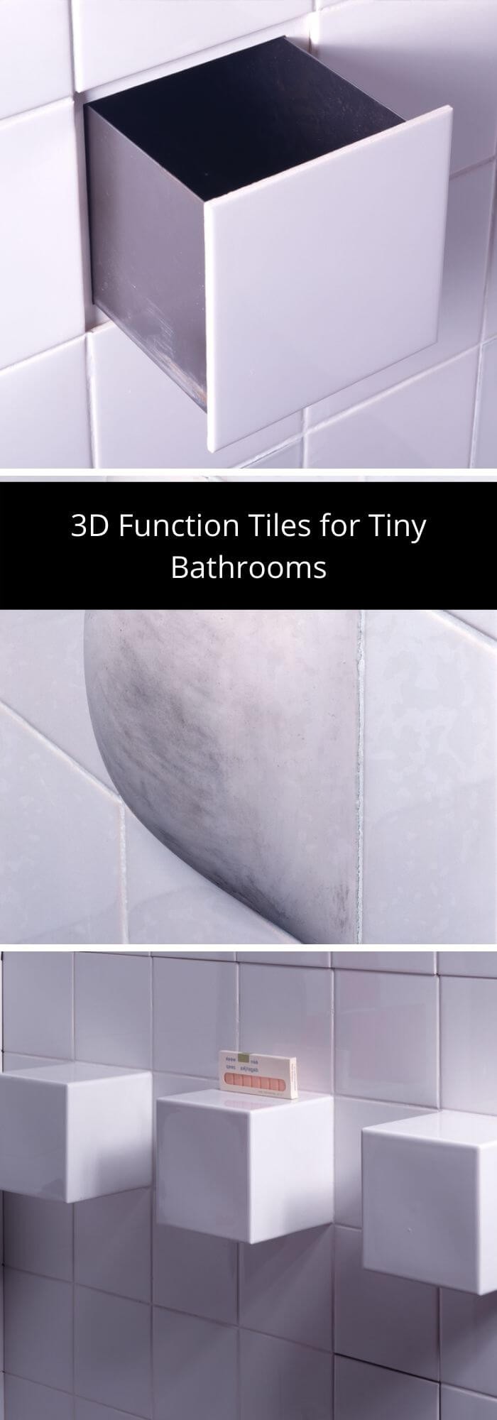 3D Function Tiles for Tiny Bathrooms