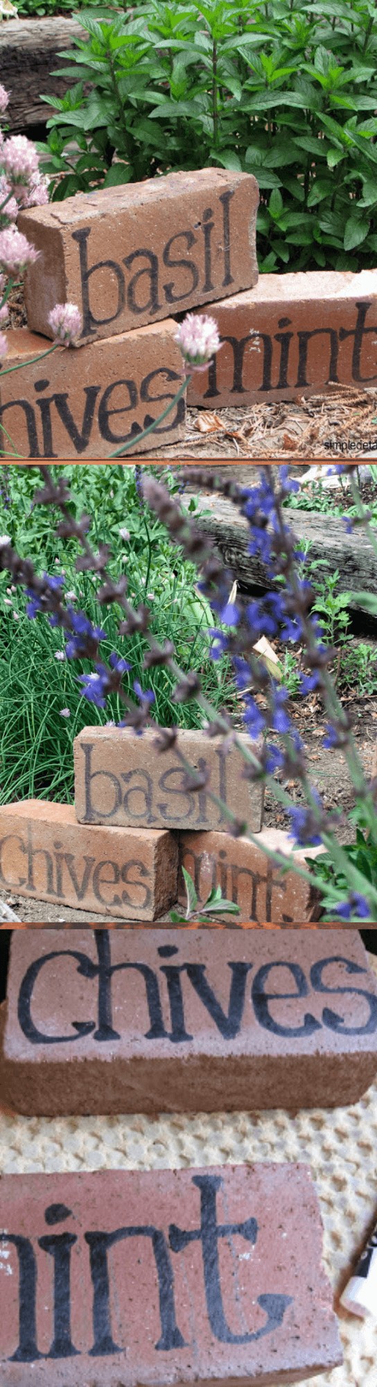 Brick Herb Markers