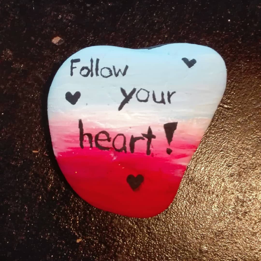 Rock painting ideas with words or messages