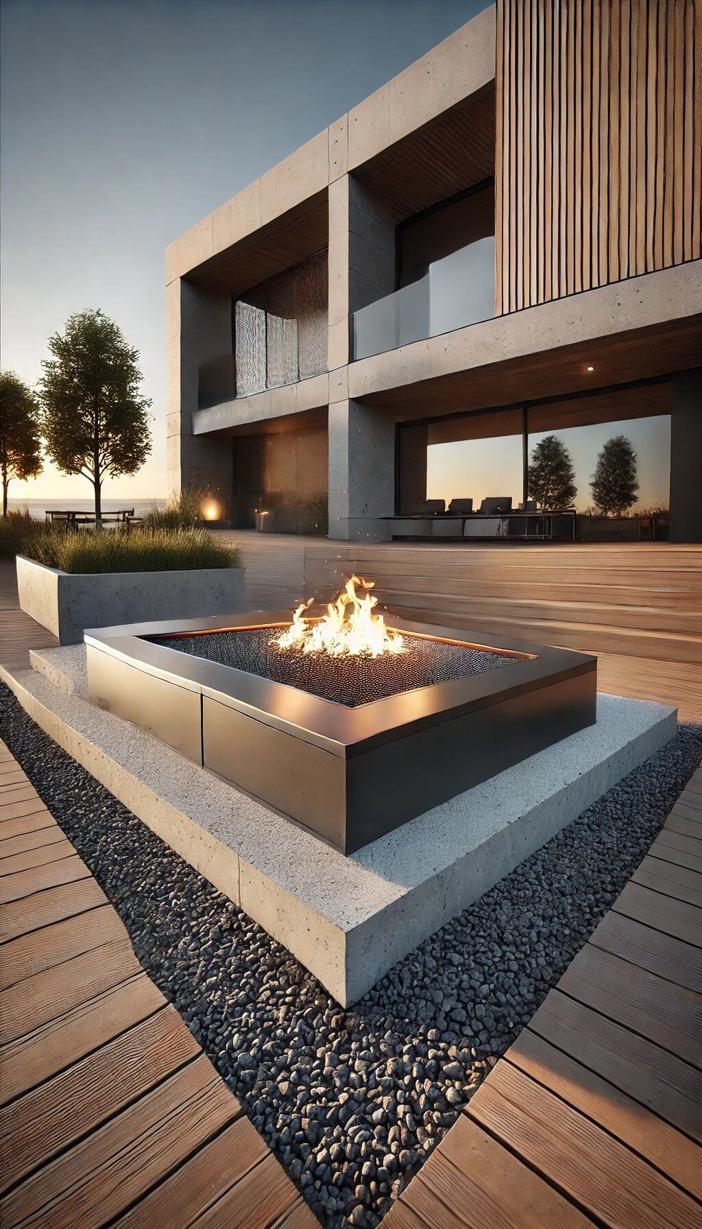 Modern Square Fire Pit