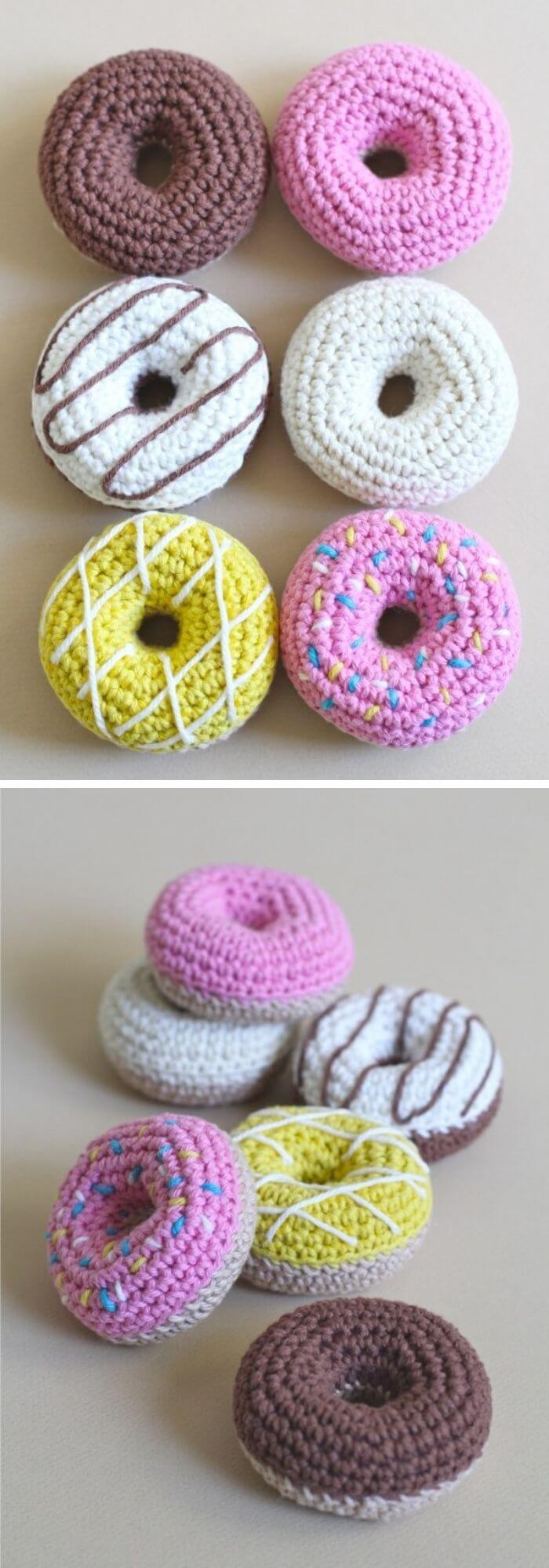 Sprinkled Crochet Doughnut