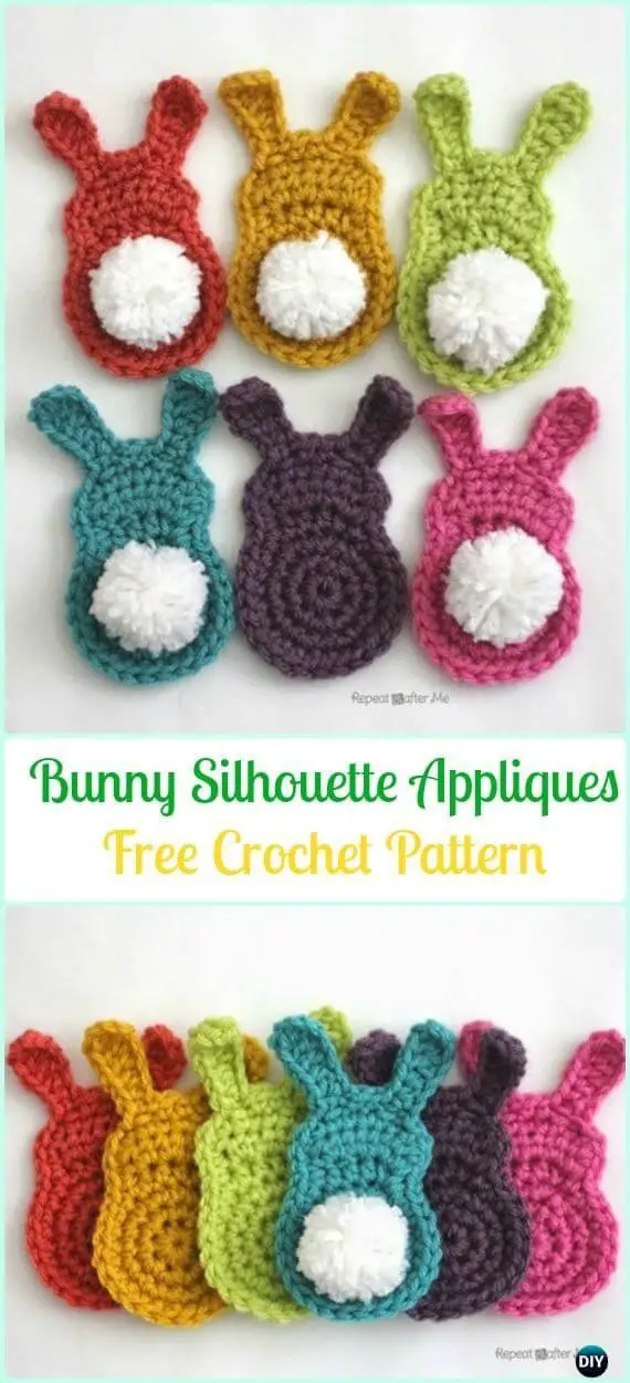 Bunny Silhouette Appliques