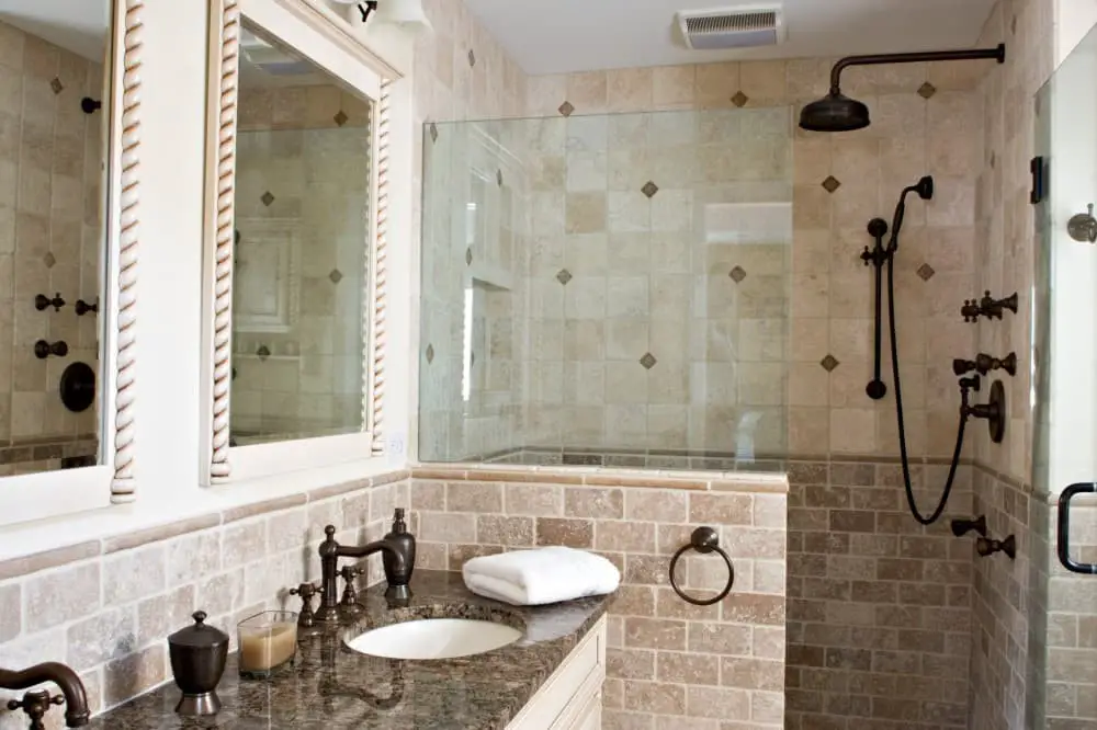 Travertine tile