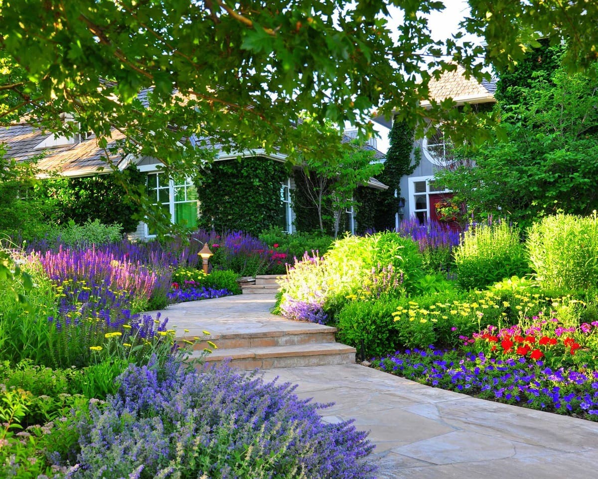 Manicured Lawn and Garden Beds