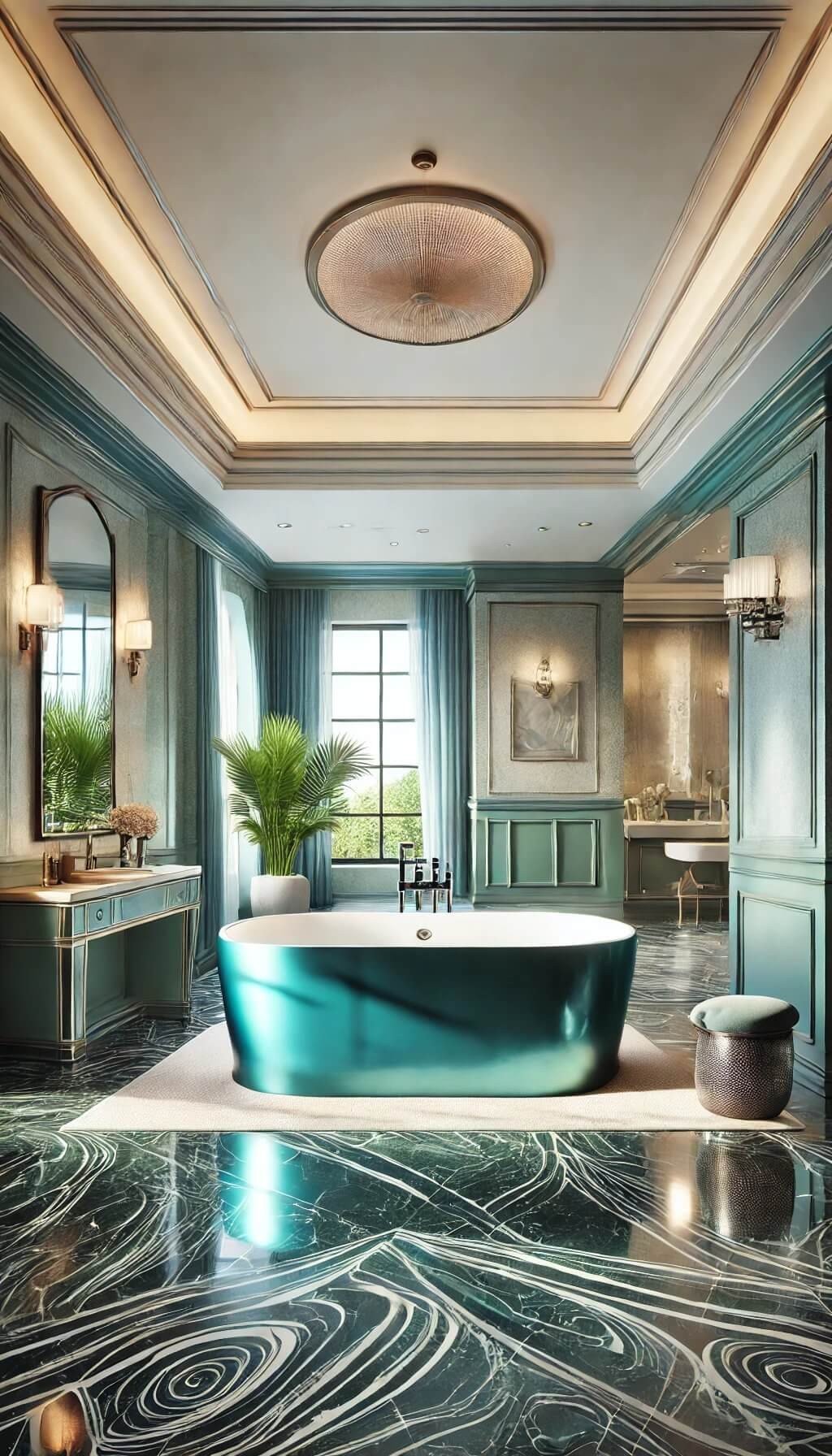 Teal Bathtub