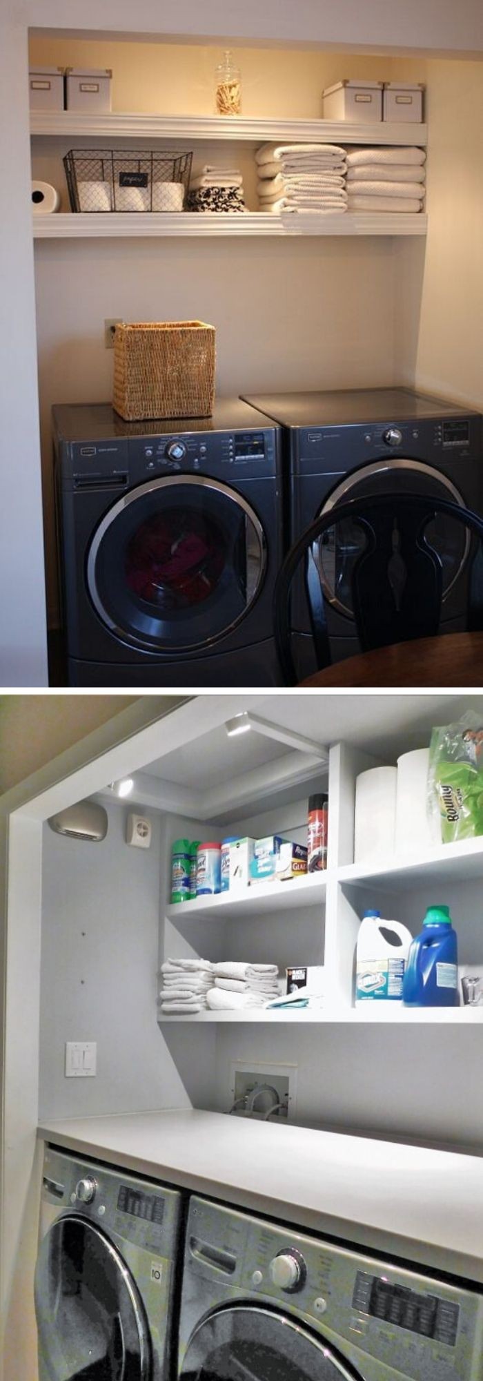 #2. Laundry closet lighting