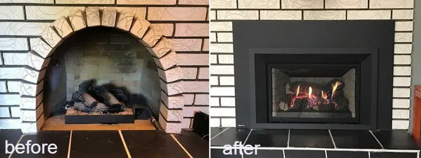 Gas fireplace remodel ideas