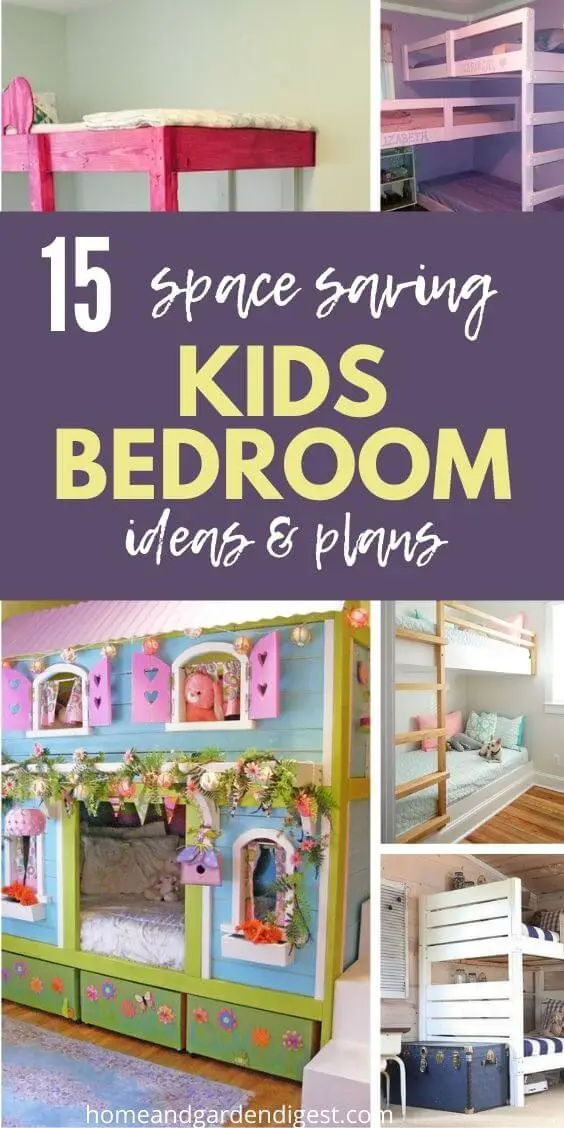 15 Space Saving Kids Bedroom Furniture Ideas & Plans