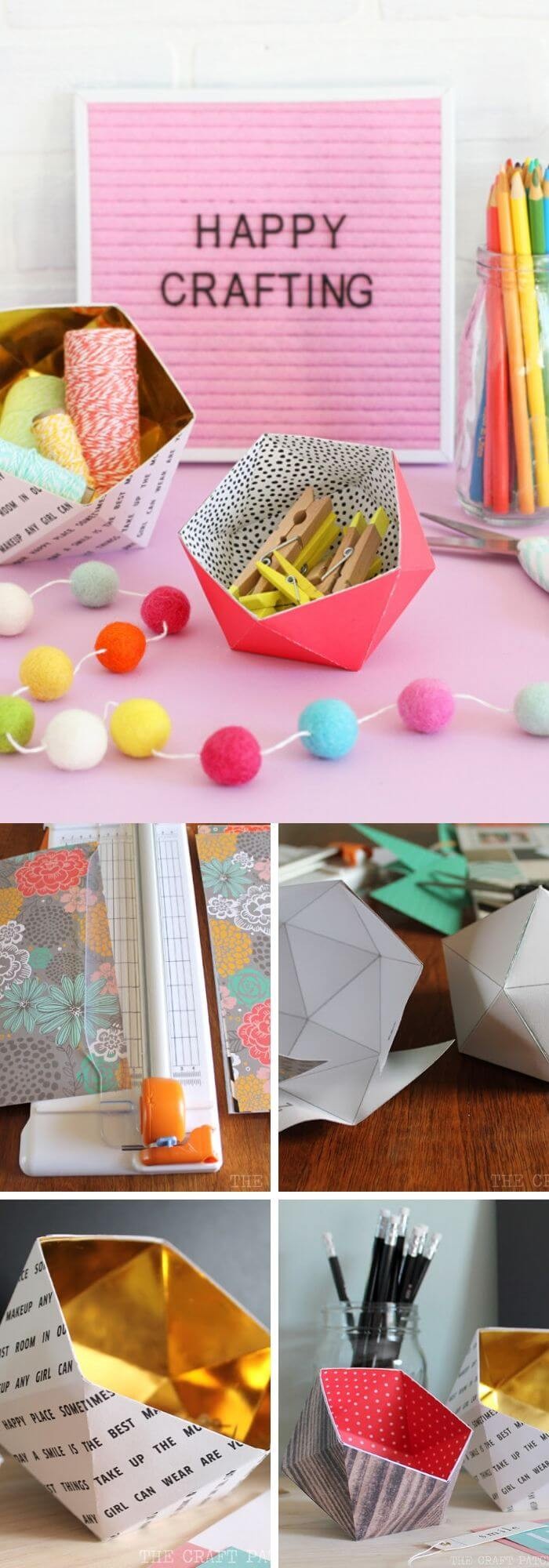 #6. DIY Geometric Bowls