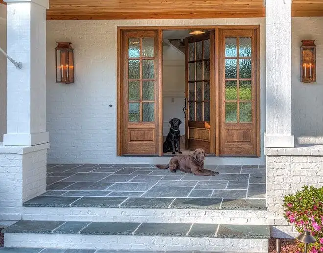 Front Door Made of Mahogany