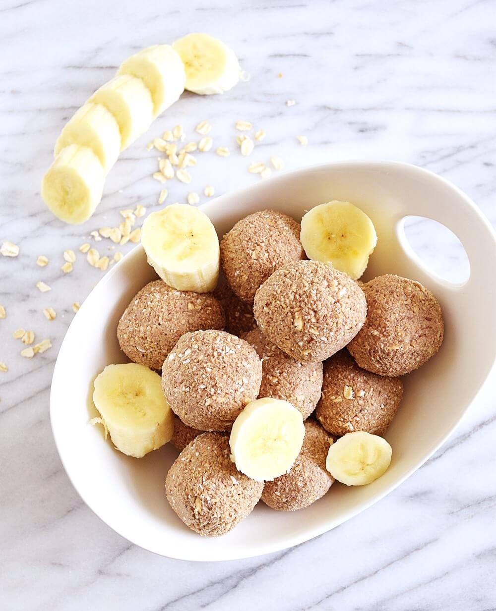 Vegan No Bake Banana Bread Energy Bites