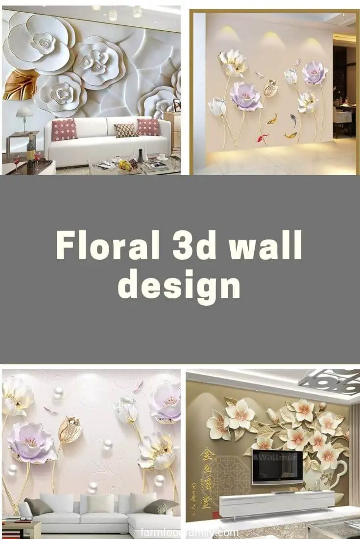 Floral 3d wall design