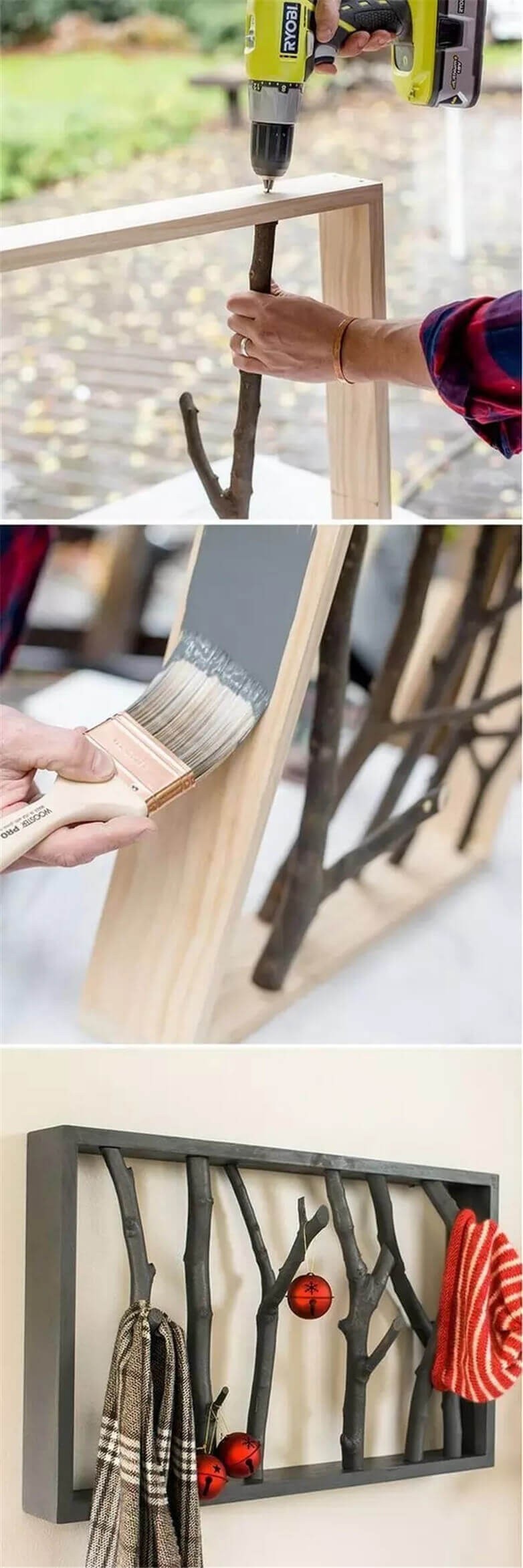 DIY Branch Shelf