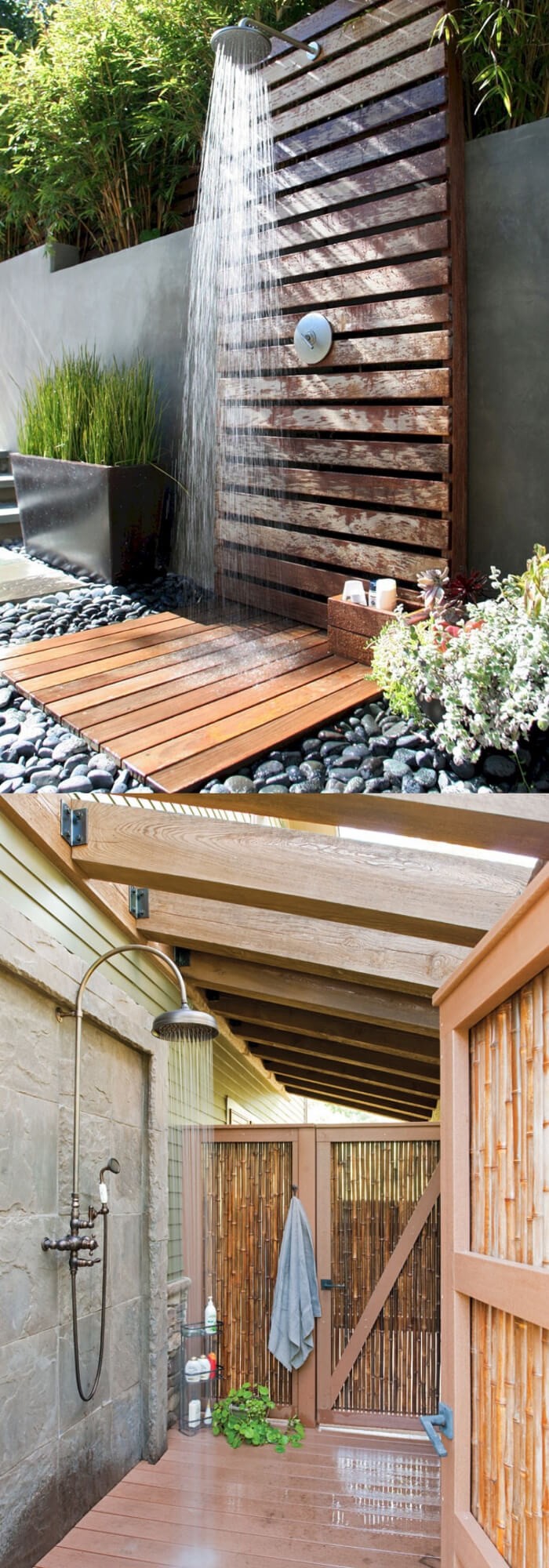 Wood Outdoor Shower