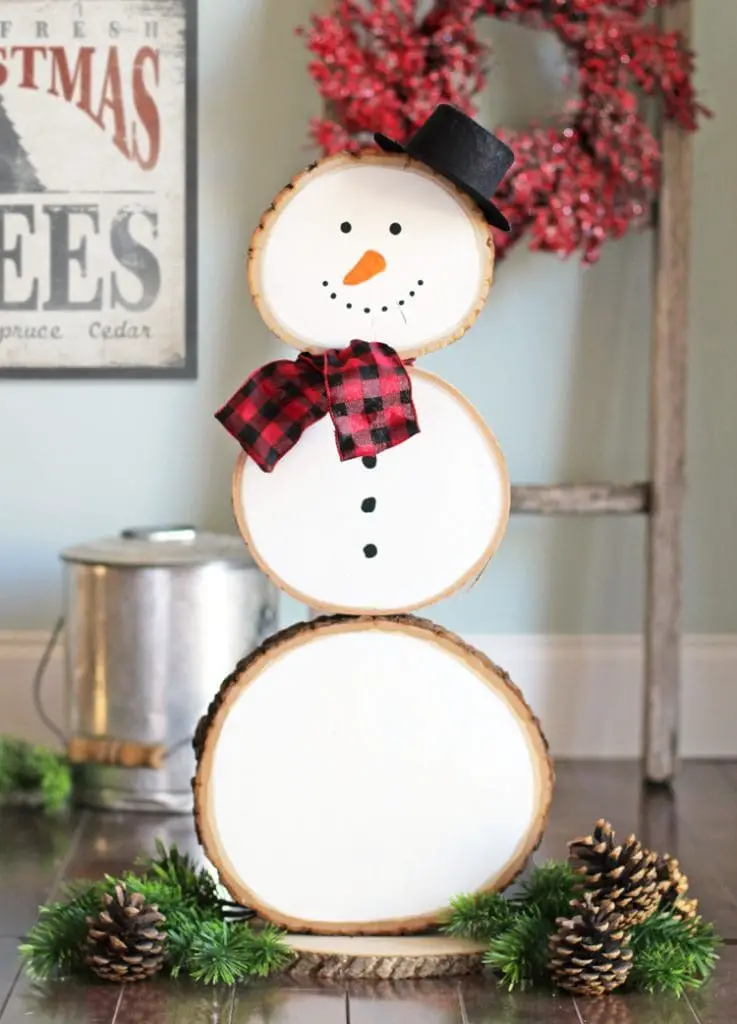 Wooden Snowman