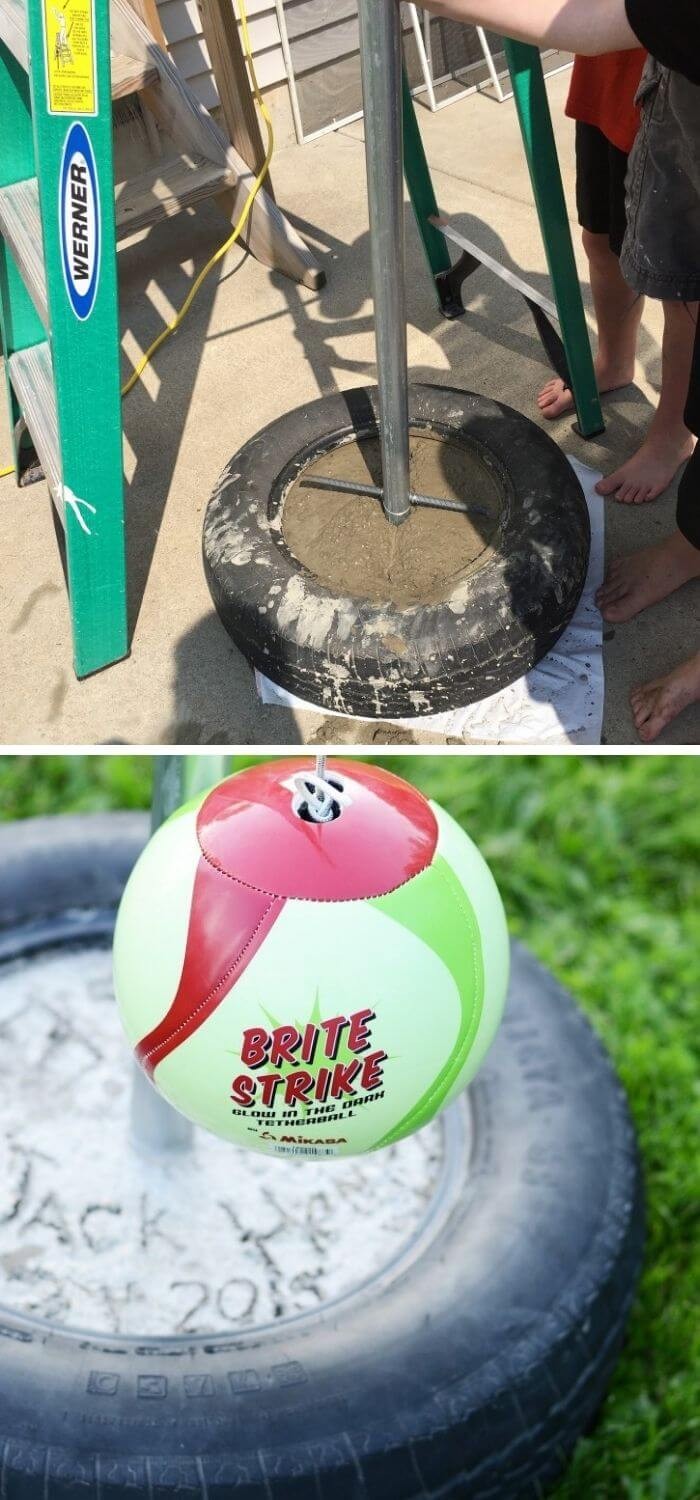 DIY tetherball set