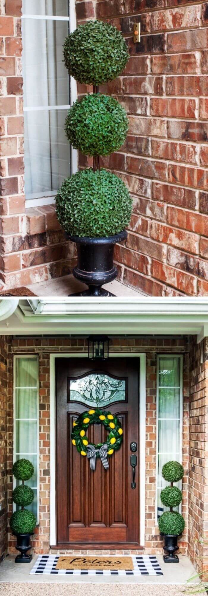 DIY Outdoor Topiary Trees