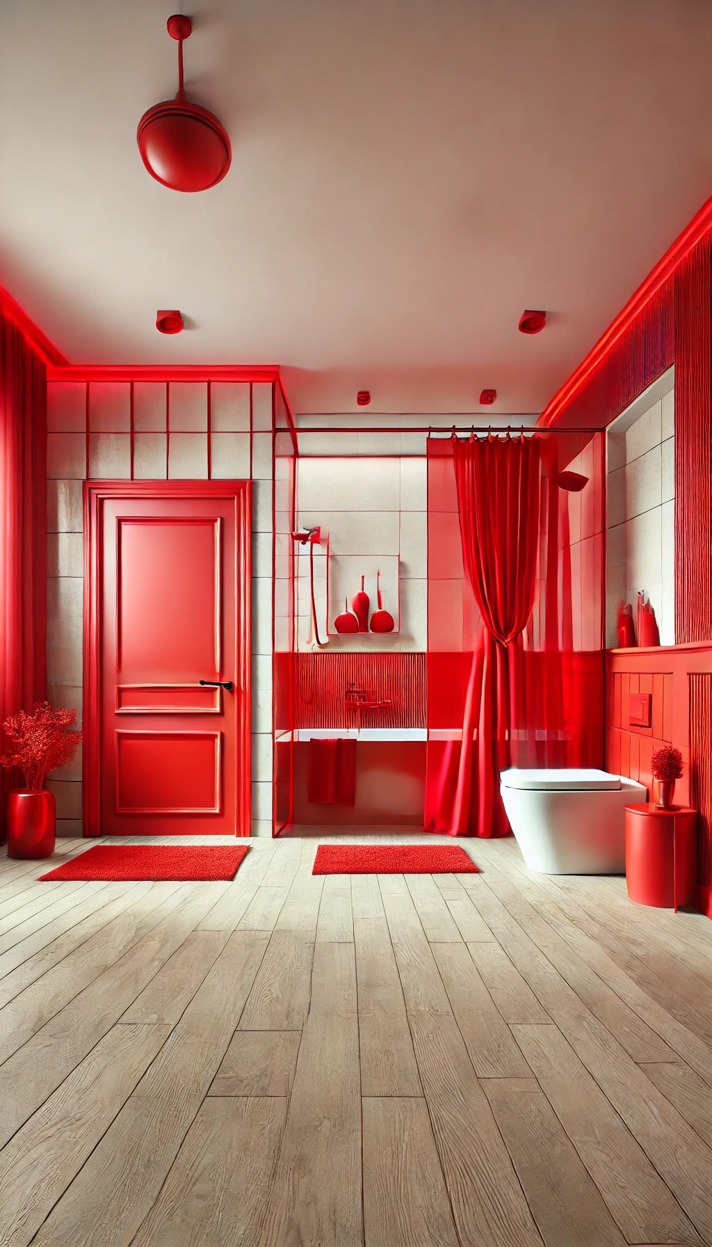 Red Shower and Bathtub Enclosures