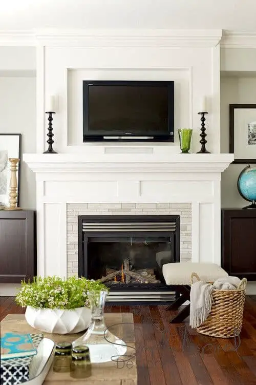 Above the Fireplace: A TV