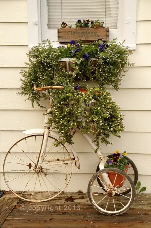 Vintage Bicycle Planter